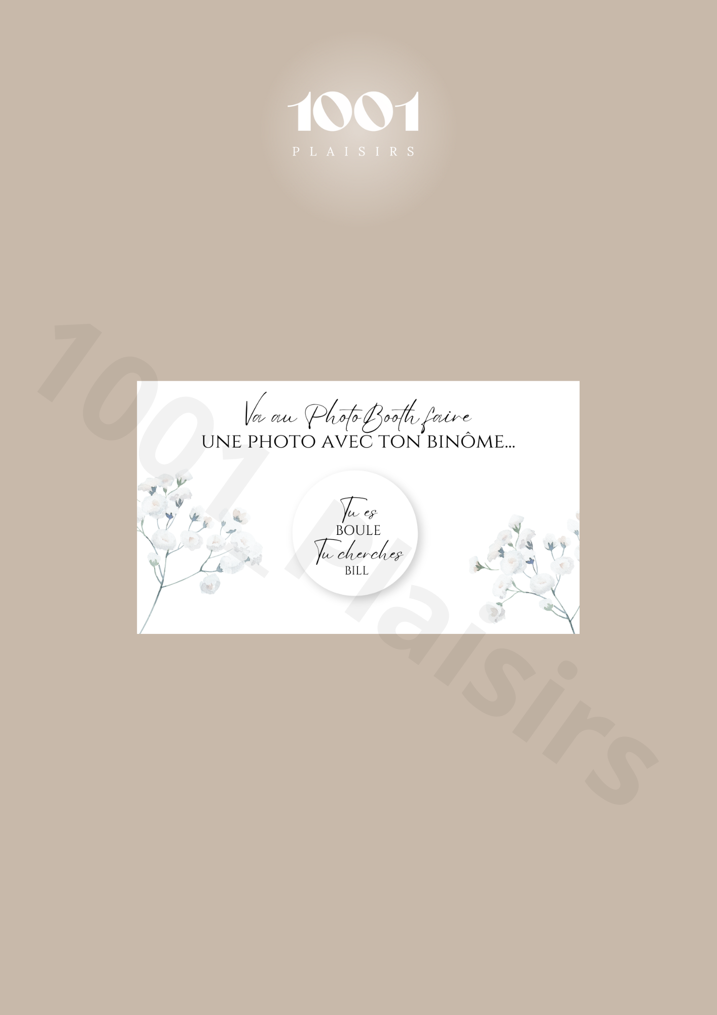 Jeu des binômes PhotoBooth (Lot de 10)