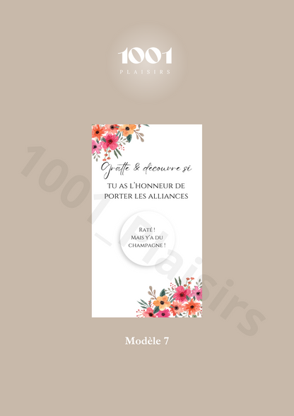 Cartes à gratter “Qui portera les alliances ?”