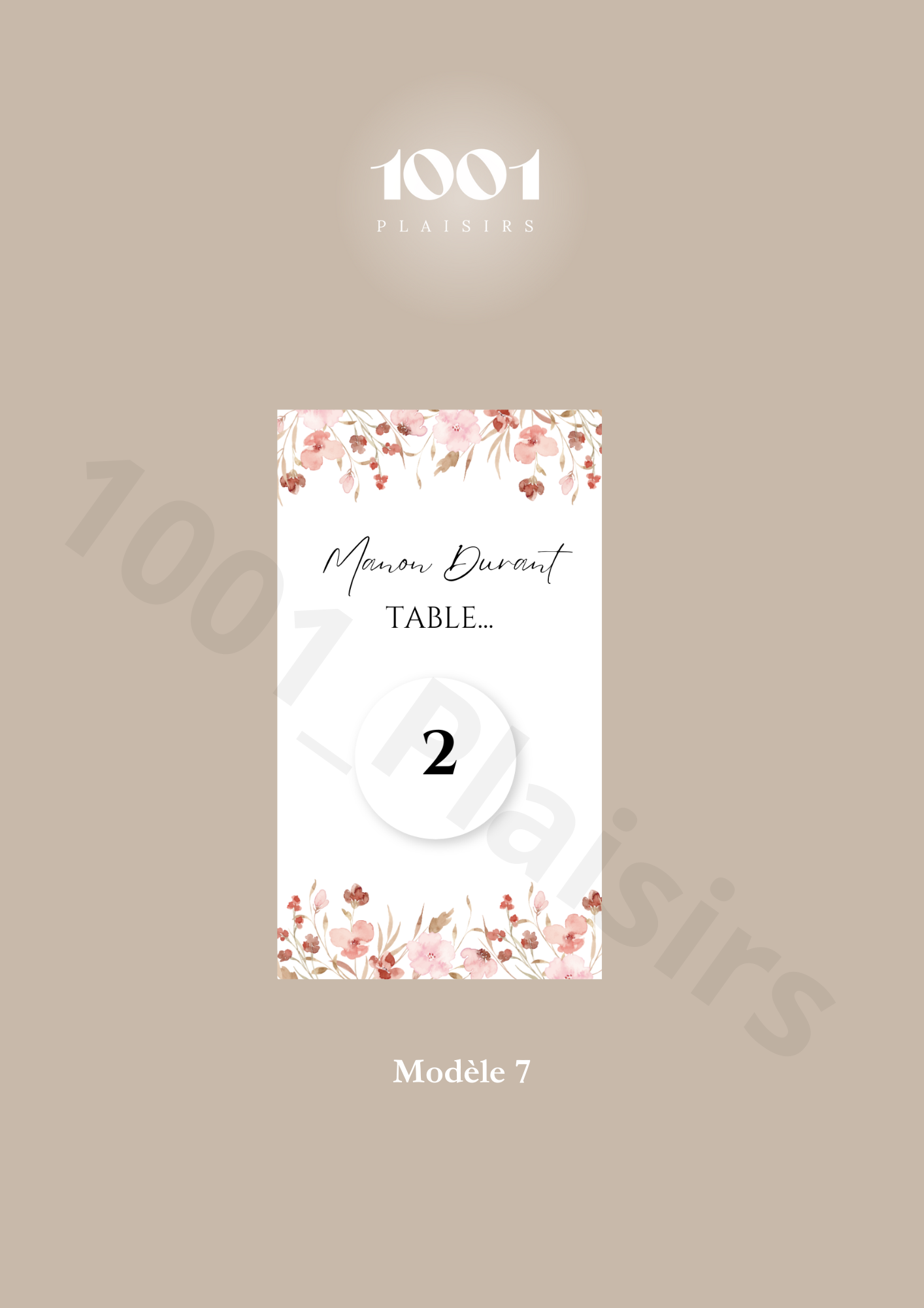 Carte à gratter - "Plan de table"