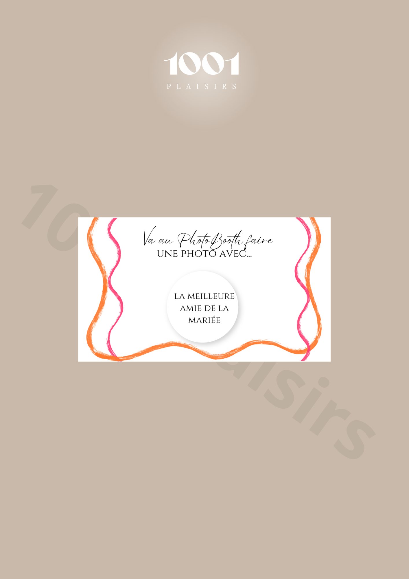 Jeu PhotoBooth caractéristiques / prénoms (Lot de 10)