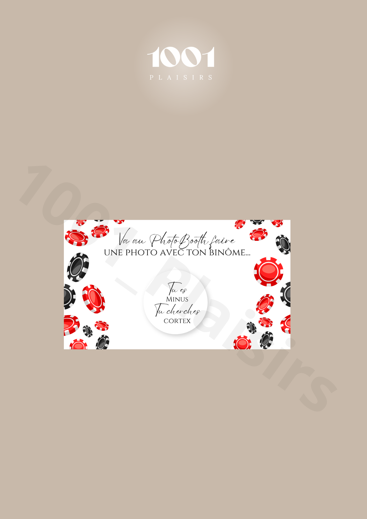 Jeu des binômes PhotoBooth (Lot de 10)