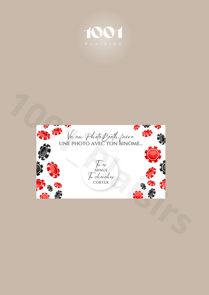 Jeu des binômes PhotoBooth (Lot de 10)