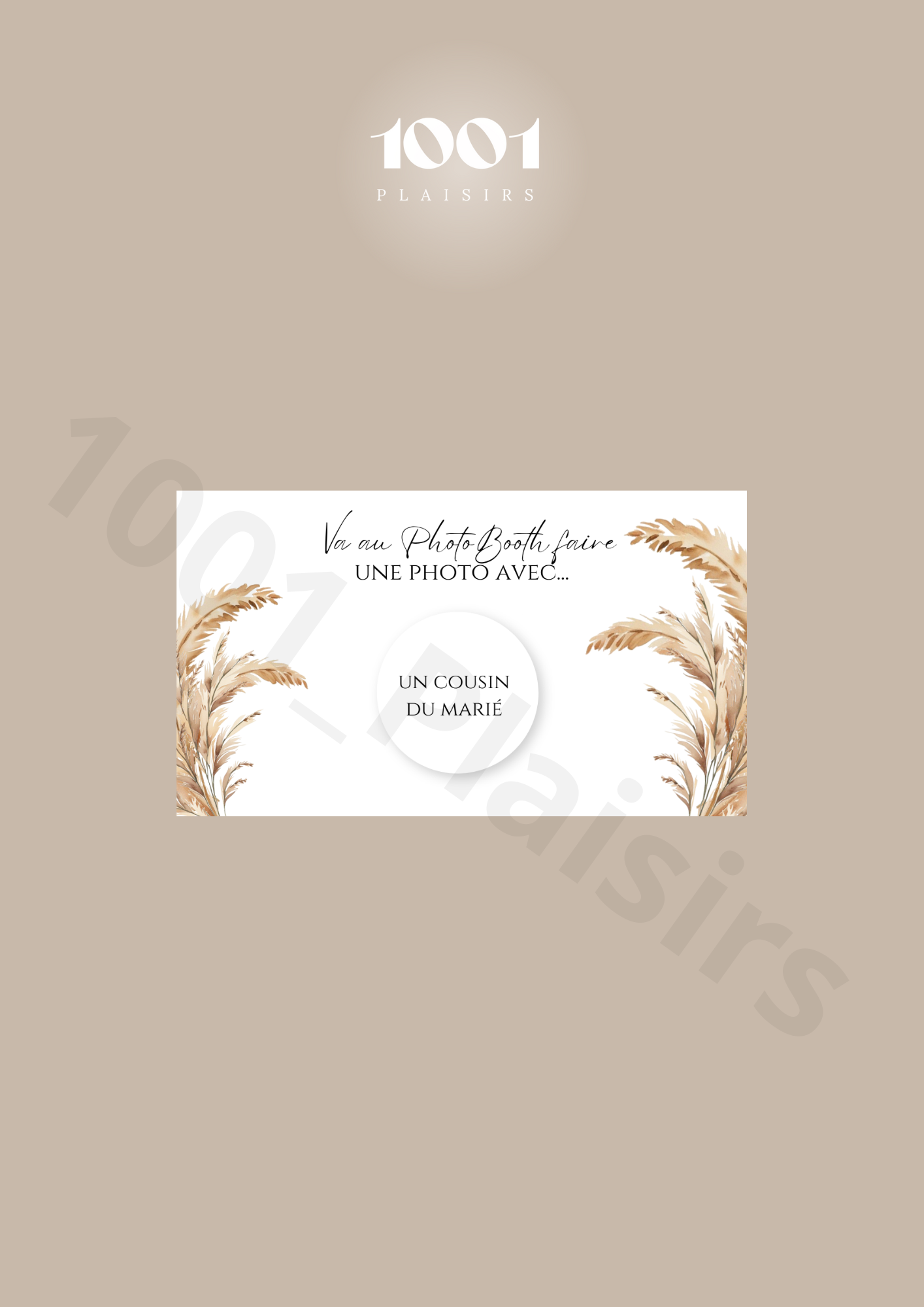 Jeu PhotoBooth caractéristiques / prénoms (Lot de 10)