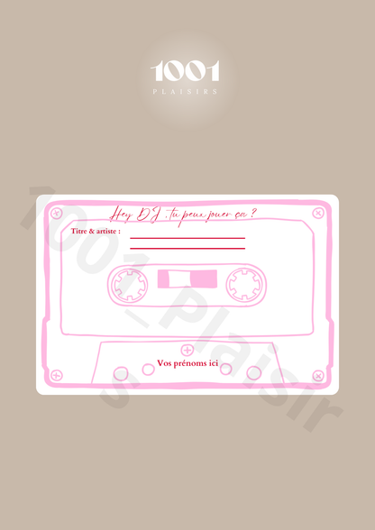 Cartes DJ, song request (Lot de 10)