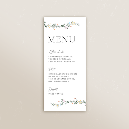 Menu rectangle 9,9 x 21 cm