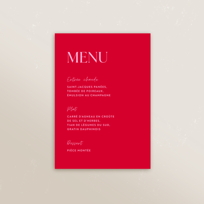 Menu rectangle 10,5 x 14,8cm