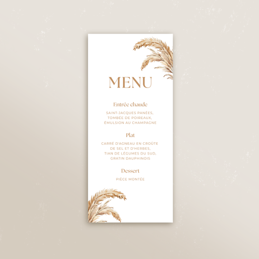 Menu rectangle 9,9 x 21 cm