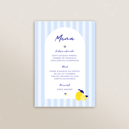 Menu rectangle 10,5 x 14,8cm