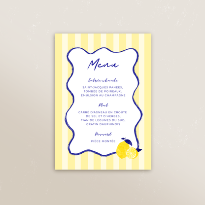 Menu rectangle 10,5 x 14,8cm