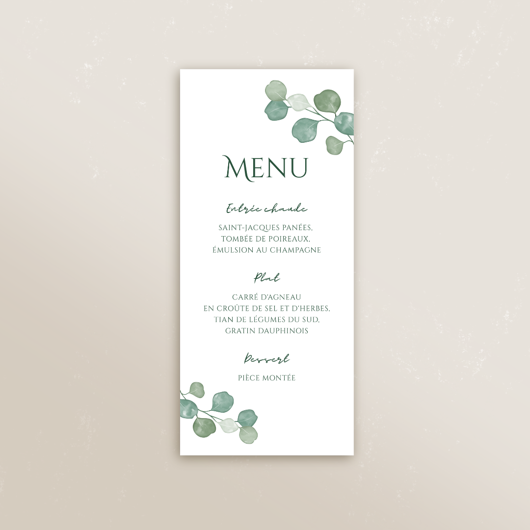 Menu rectangle 9,9 x 21 cm