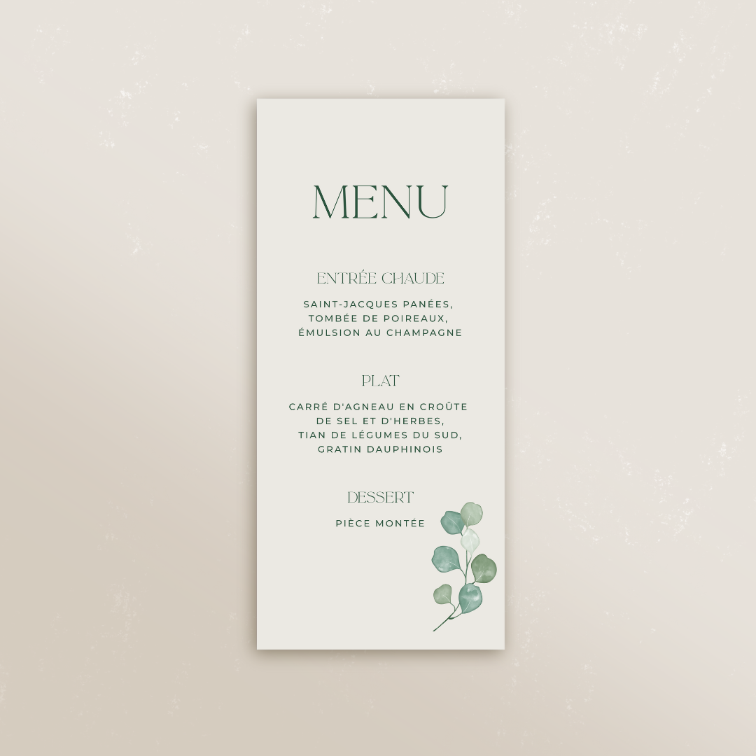 Menu rectangle 9,9 x 21 cm