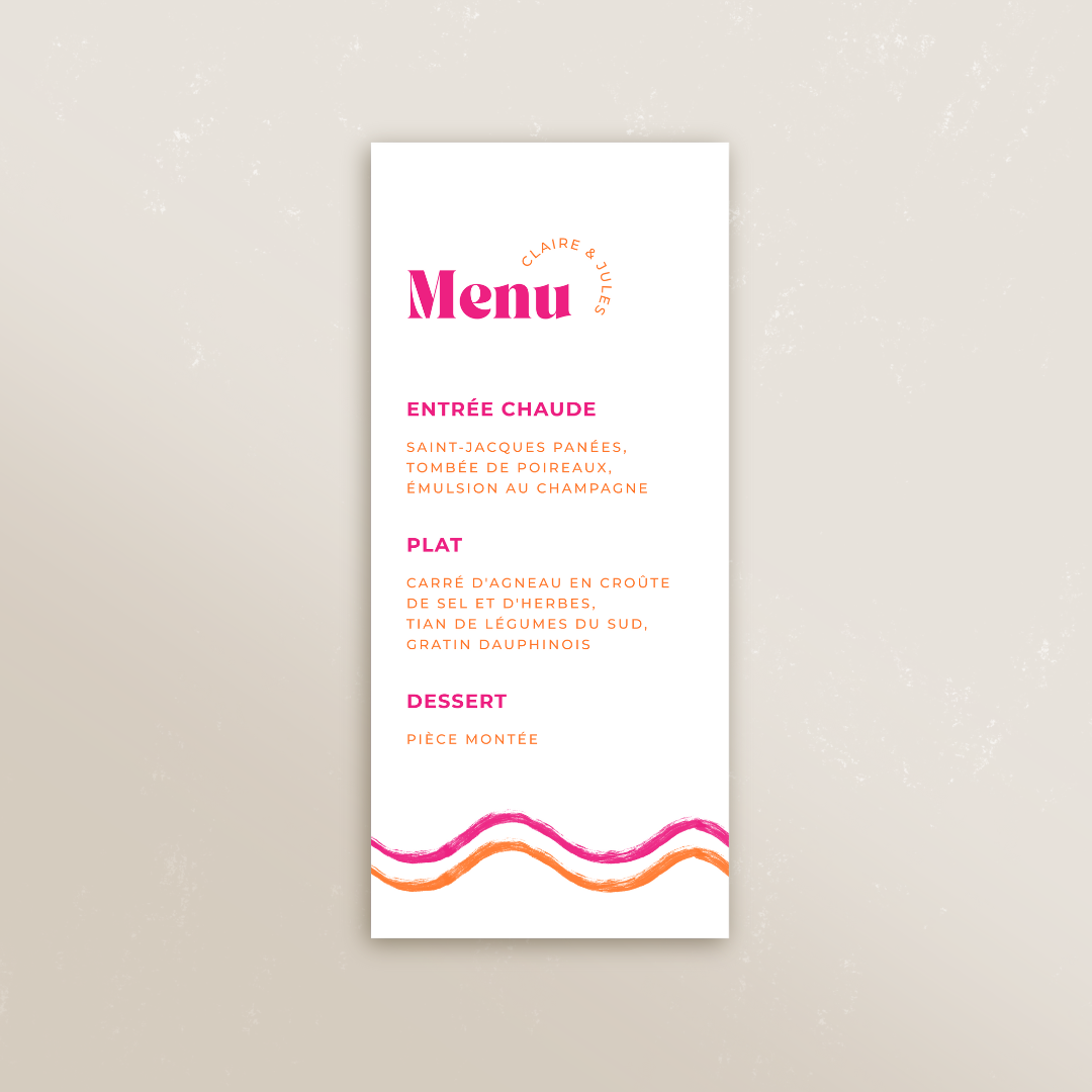 Menu rectangle 9,9 x 21 cm