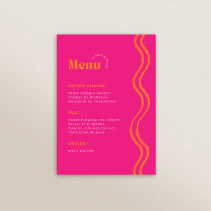 Menu rectangle 10,5 x 14,8cm