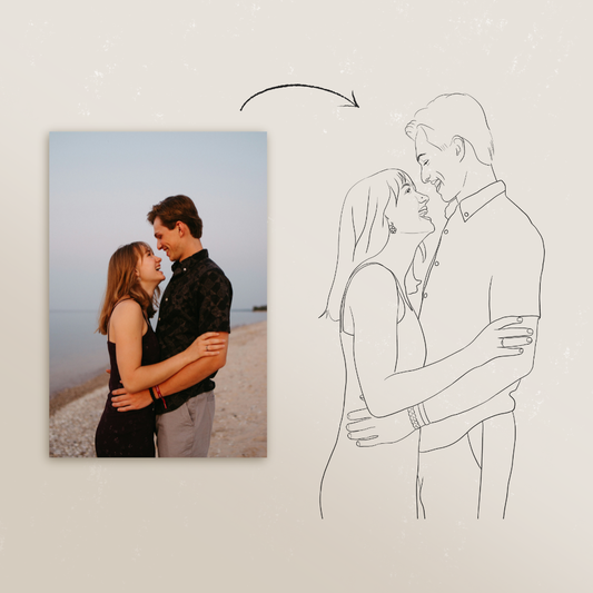 Illustration sur mesure au trait version numérique