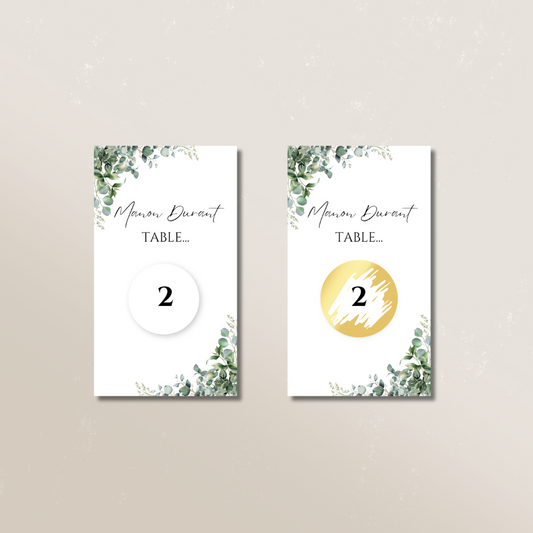 Carte à gratter - "Plan de table"