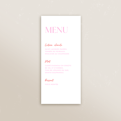 Menu rectangle 9,9 x 21 cm