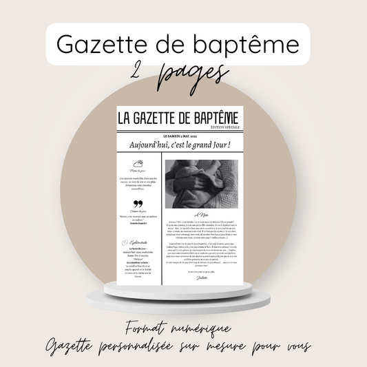 Gazette baptême 2 pages