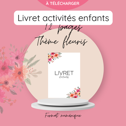 Livret activités enfants thème fleuri
