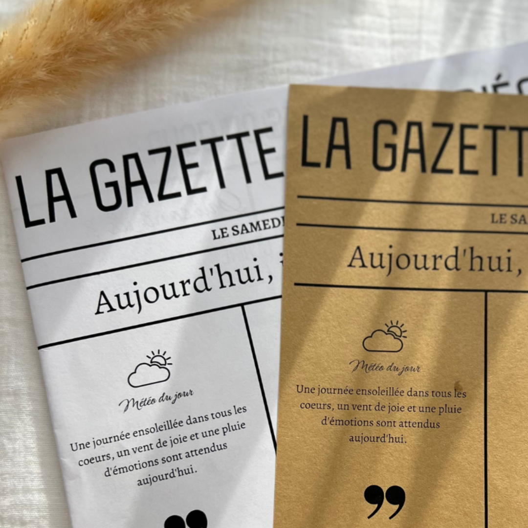 Impressions gazettes 2 pages