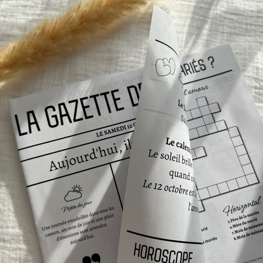 Impressions gazettes 4 pages