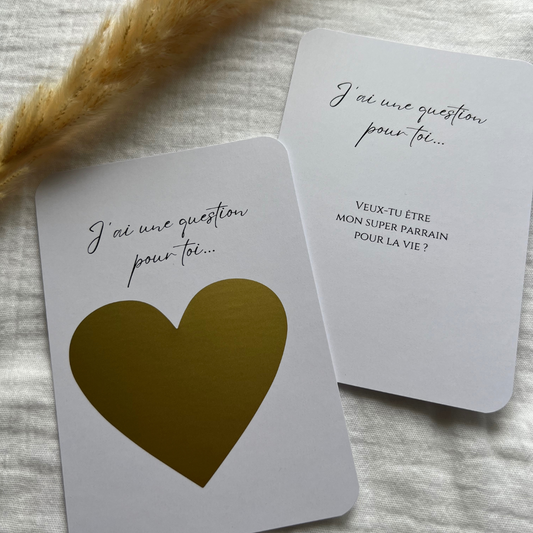 Carte à gratter annonce parrain / marraine